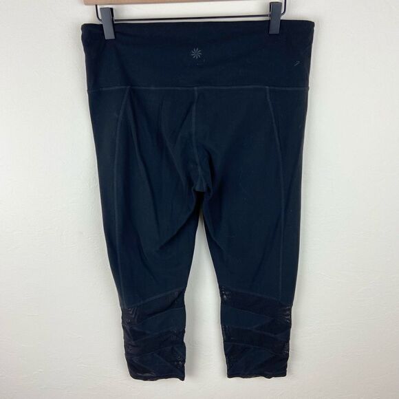 Athleta Mantra Mesh Capri Black Leggings - Picture 6 of 8